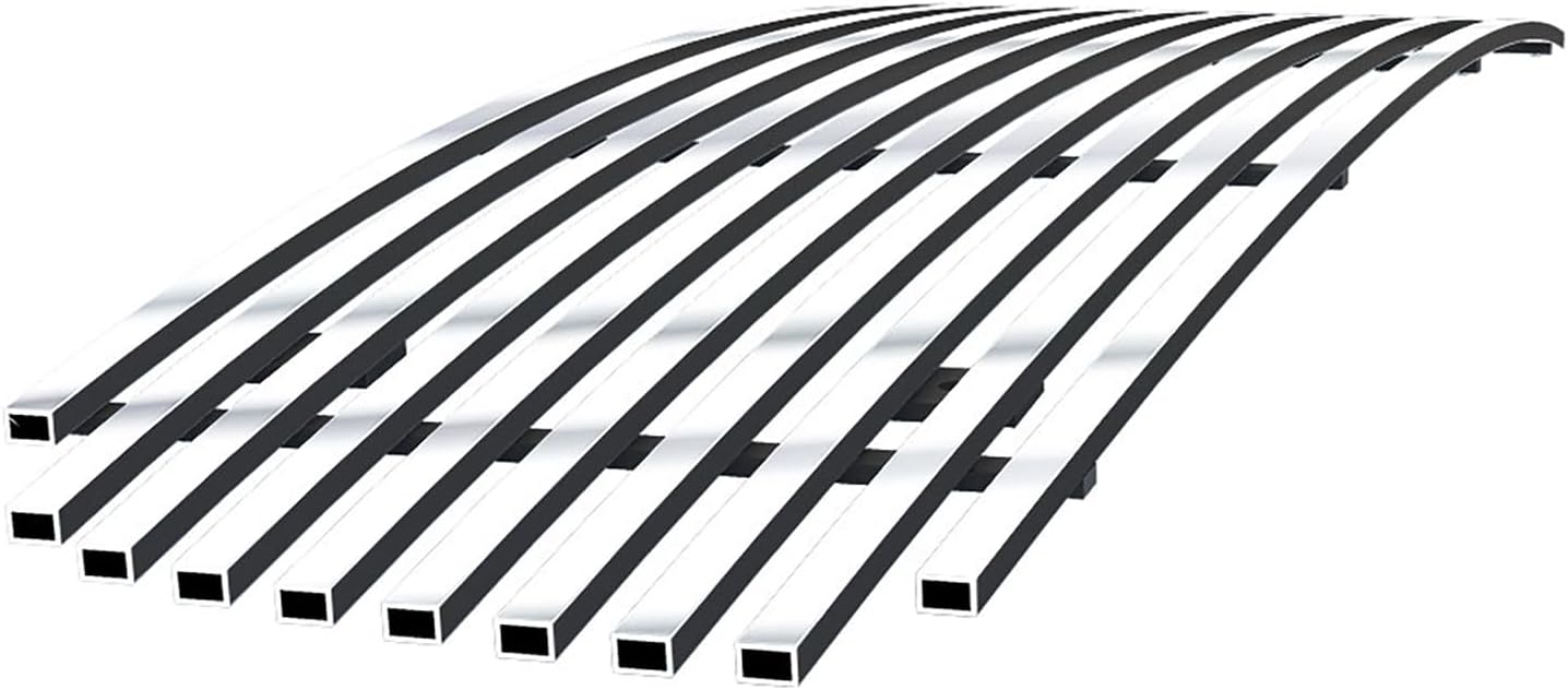 APS Compatible with Ford Victoria 1998-2012 Honeycomb Style Logo Cover Main Upper Chrome Horizontal Billet Front Grille Grill Insert F65939A