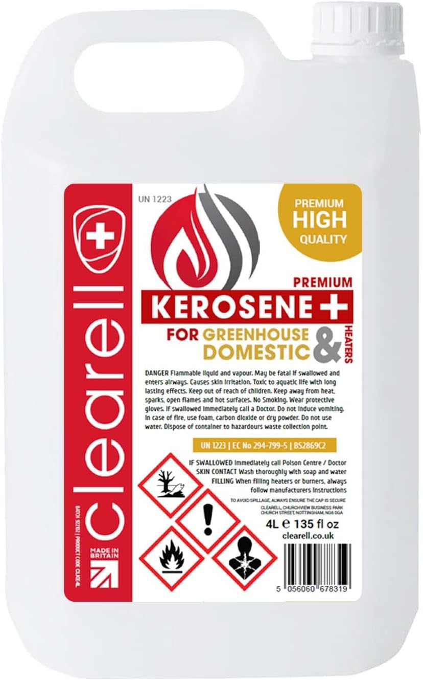 4L | Pack of 1 | Premium Quality Kerosene Paraffin Heater Heating Oil Fuel | Compliant to BS2869C2 4 Litres