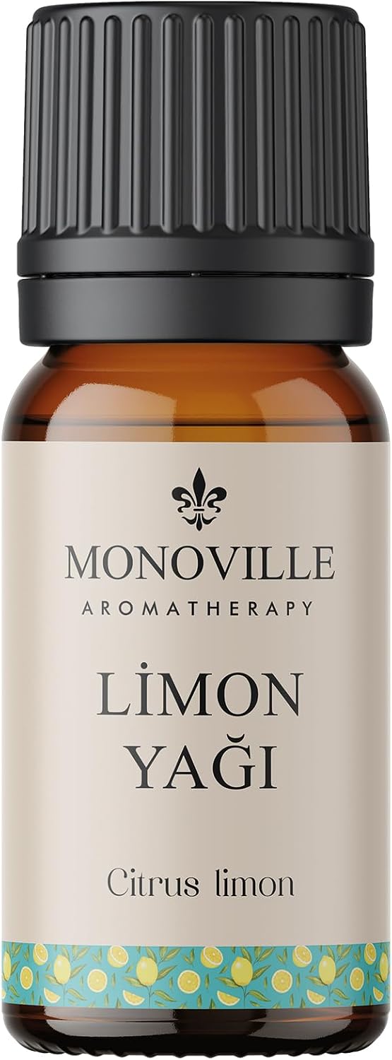 Monoville Lemon Essential Oil 10 ml 100% Pure and Natural Lemon Essential Oil