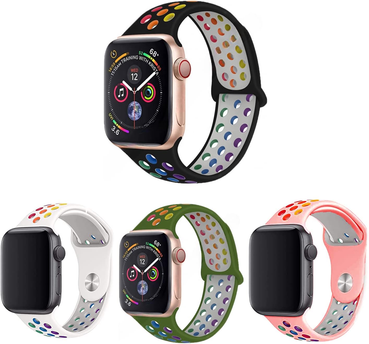 Microcase OnePlus Watch için Delikli Silikon Kordon Kayış - KY13
