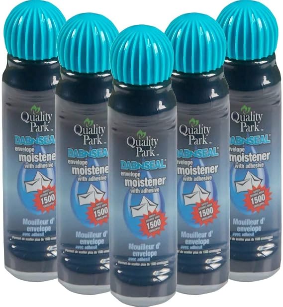 Envelope Moistener w/Adhesive, 50 mL, Green-5 Pack