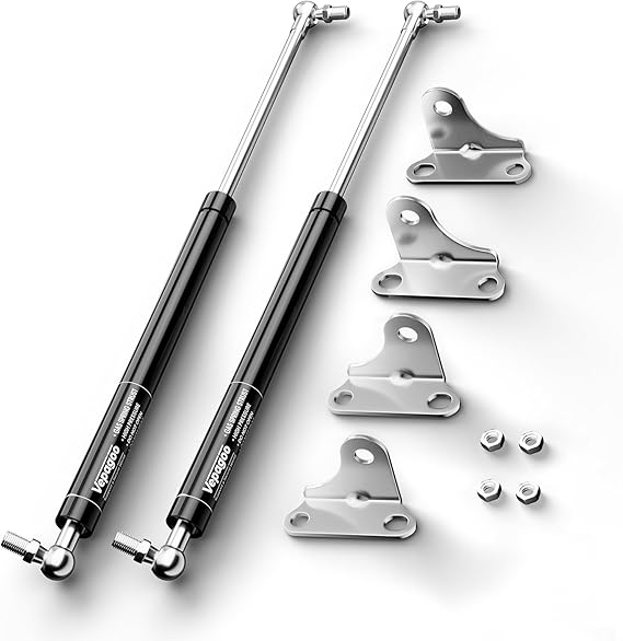 Vepagoo Gas Struts 15 Inch 120Lb/535N with Brackets, 2pcs | Heavy Lid Duty Shocks for Cabinet, Box Lid, RV Bed Lift Kit, RV Door & Boat Hatch, Fits 105-135 lb Lid