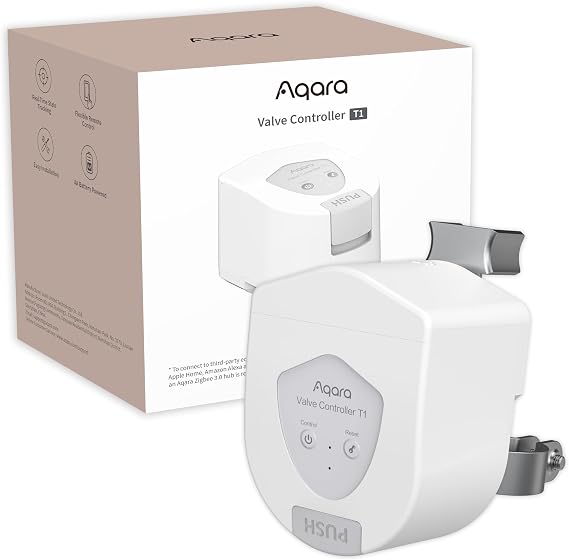 Aqara Akıllı valf kontrolü T1, Aqara Zigbee 3.0 Hub gerektirir, ev için su sensörü ile kombine edilmiştir, uygulama uzaktan kumandasını destekler, HomeKit, Alexa, Google, Matter over Bridge
