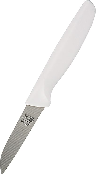 The Kosher Cook Paring Knife, Sharp Kitchen Knife, Ergonomic Handle, Pointed Tip, Color Coded Kitchen Tools (Pack of 3)