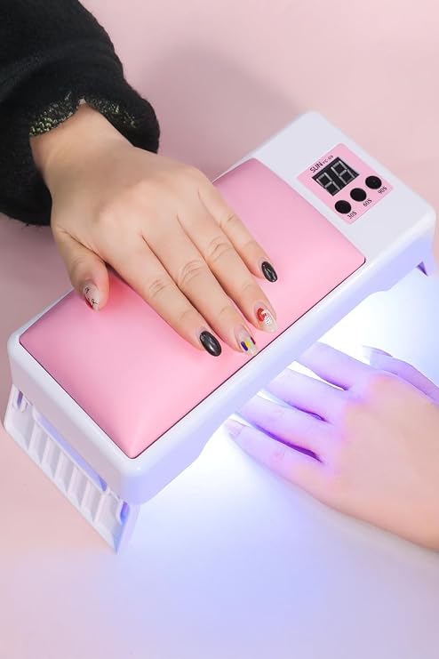 chermik Uv Led Işıklı Oje Kurutucu & El Yastığı | Dijital Ekranlı Jel Tırnak Kurutma Cihazı, CHRMK12866