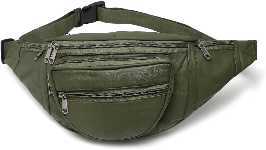 Liberty Leather Large Fanny Pack Crossbody Bags for Women Waist Bum Hip Bag for Women Large Belt Bag Cute Fanny Pack for Teen Girls