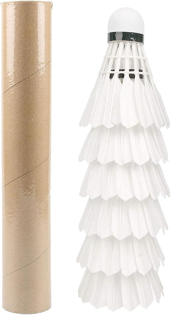 6 Pcs Shuttlecocks Badminton, Professional Duck Feather Badminton
