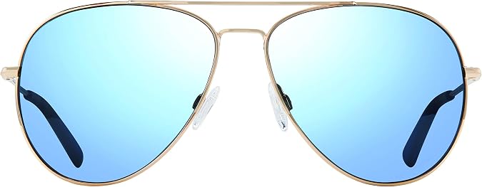 Revo Sunglasses Spark: Polarized Lens Filter UV, Large Metal Teardrop Aviator Frame