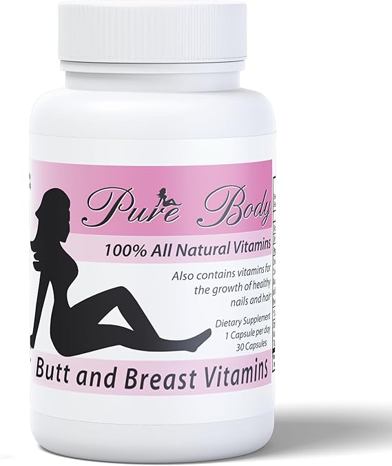 #1 Butt Enhancer and Breast Enhancer Vitamins Butt Growth & Breast Enhancement Pills for Slim Waist, Bigger Butt & Bigger Breast PureBody Vitamins All-in-1 BBL Pills for Fast Booty & Breast Growth