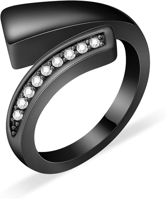 Urn Ring for Ashes for Women Men Cubic Zirconia Ash Ring Memorial Cremation Jewelry Bereavement Keepsakes Gift for Loss of a Loved One