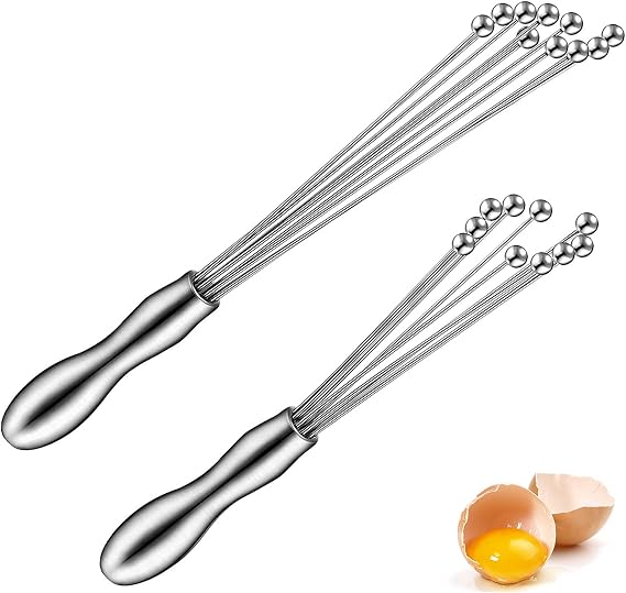 2 Pack Ball Whisk Stainless Steel, Excellent for Eggs
