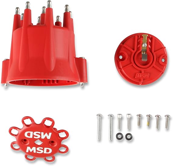 MSD 84335 HEI Distributor Cap and Rotor Kit Red
