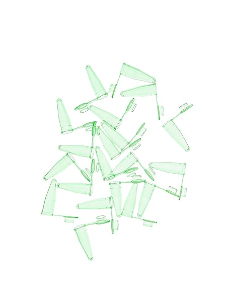 MUHWA 1000pcs PCR Tubes with Flat Cap, 0.2 ml Green Microtubes, PCR Reaction Tube