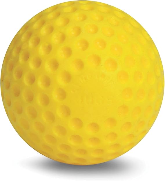 Jugs Yellow Dimpled Baseballs, 9-Inch, One Dozen