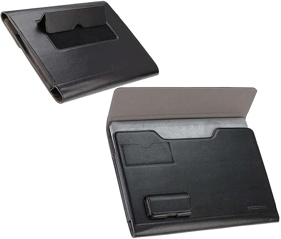 Black Leather Folio Case - Compatible with Asus ROG Flow Z13 GZ302EA 13.4" Gaming Laptop
