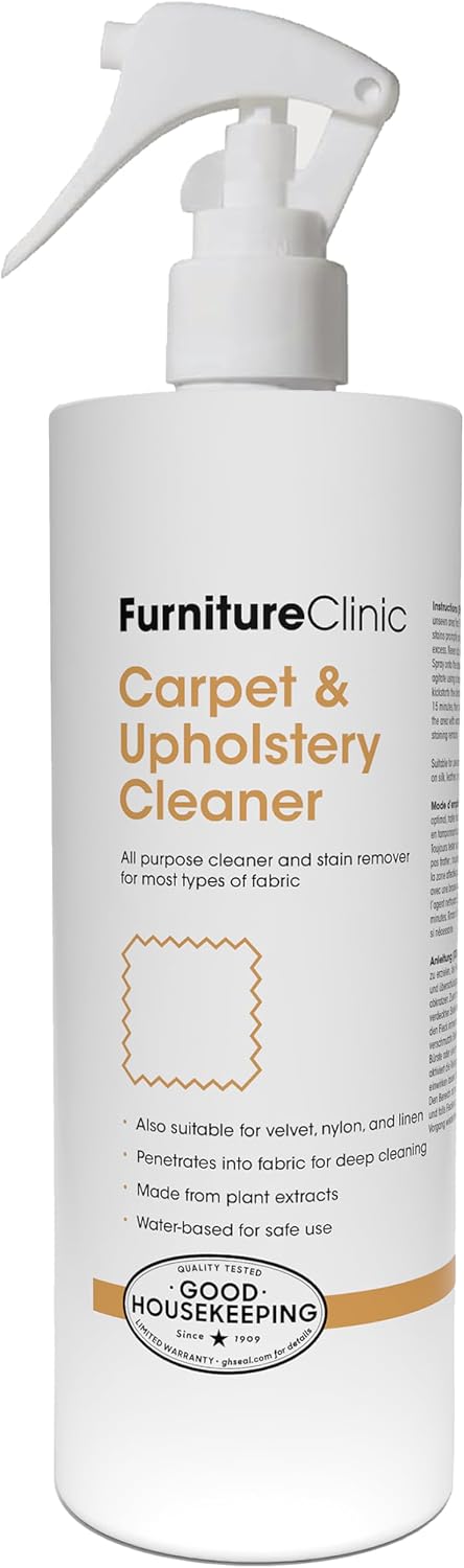 Furniture Clinic Carpet and Upholstery Cleaning Spray - Carpet Cleaning Spray for All Fabrics Textiles and Carpets - Stain Remover - 500ml