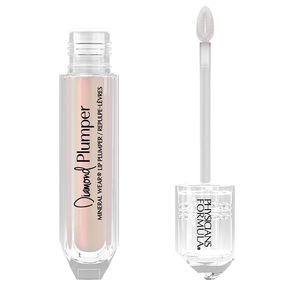 Physicians Formula Mineral Wear Diamond Lip Plumper Gloss, Dermatologist Tested, Light Pink Princess Cut