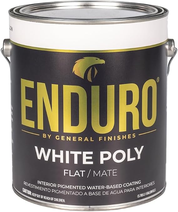 General Finishes Water Based White Poly, 1 Gallon, Flat
