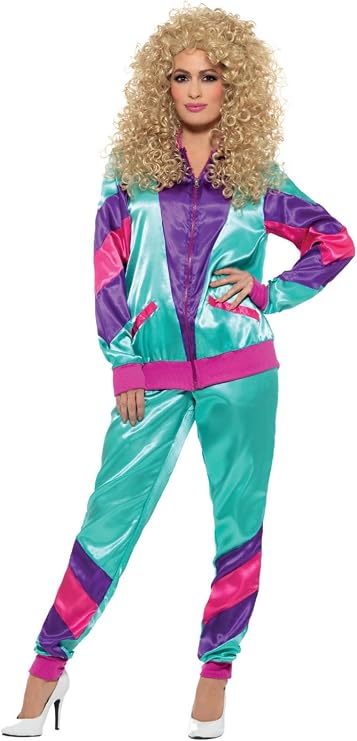 Smiffy's Women's 80's Height Of Fashion Shell Suit Costume with Jacket