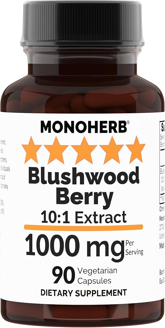 MONOHERB Blushwood Berry 10:1 Extract - 1000 mg per Serving - Serving Size: 2 Capsules - 45 Servings per Bottle