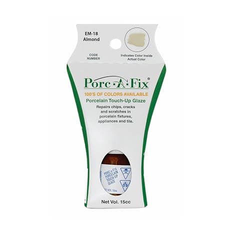 Porc-A-Fix Touch-Up Repair Glaze Paint to Match Eljer, Almond, EM-18