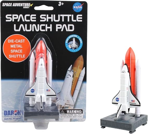 Daron Space Mission Toy Set Space Shuttle on Launch Pad, Authentic Spacecraft Representation, Individually Packaged Playsets