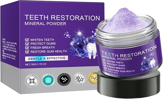 Teeth Restoration Mineral Powder, Teeth Whitening Powder, 50G