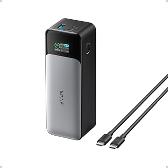 Anker Power Bank, 24,000mAh 3-Port Portable Charger with 140W Output, 737 PowerCore 24K, Smart Digital Display, Compatible with iPhone 16/15/14/13 Series, Samsung, Dell, AirPods, and More