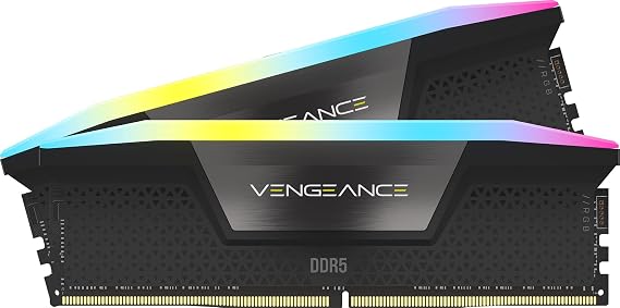 CORSAIR Vengeance RGB DDR5 RAM 96GB (2x48GB) 7200MHz CL40-54-54-116 1.4V Intel XMP 3.0 Desktop Computer Memory Black (CMH96GX5M2B7200C40)