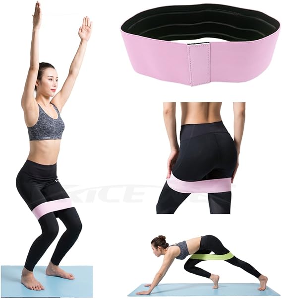 Hip Resistance Fitness Bands, Non-Slip Inner Layer& Stretching Exercise Peach Booty Loop Bands, Never Roll & Thick Workout Thigh Bootie Glute Resistance Loops for Crossfit Squat Warm UP