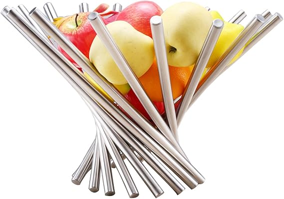 Creative Stainless Steel Rotation Fruit Bowl/Fruit Basket/Fruit Stand/Fruit Holder