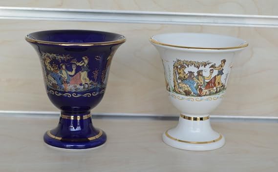 Estia Creations 2 Items Pythagoras Cups of Justice - Greedy Cup - Dionysus Feast God of Wine