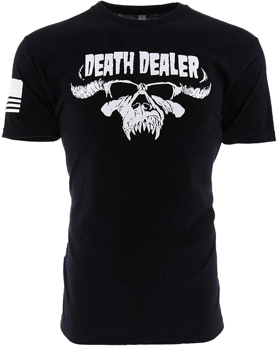 DDT Death Dealer Horn Skull Men's T-Shirt, Color Black, Size X-Large