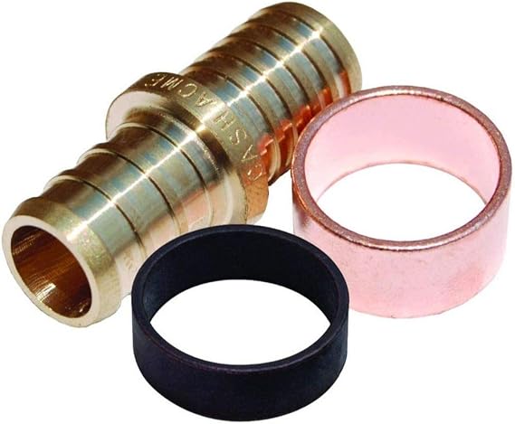 SharkBite 3/8 Inch Crimp Polybutylene Adapter, Brass Plumbing Fittings, PEX Pipe, UC4006LFA
