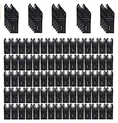 100 Pcs Oscillating Tool Blades, Professional Universal Oscillating Saw Blades, Wood Multitool Blades, Quick Release Durable, Fit All Models(SH)