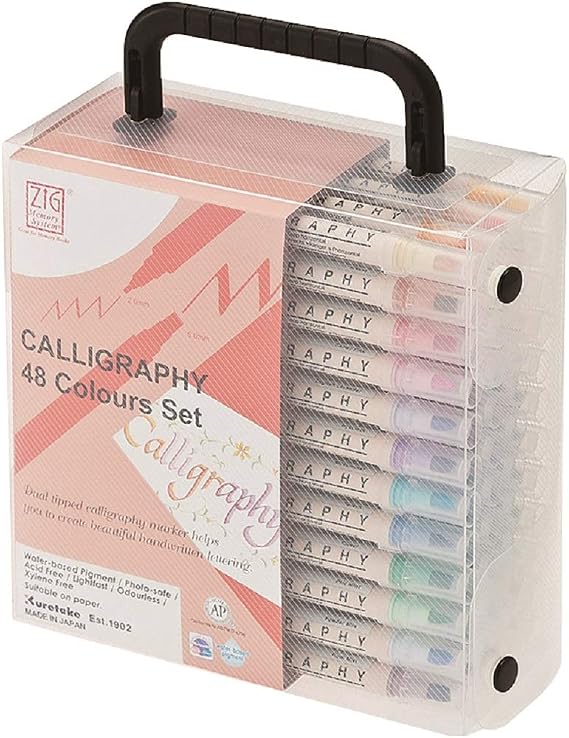 Kuretake Zig MS340048 Memory System Calligraphy Dual Tip Marker Set