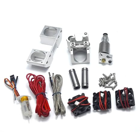 Compatible For Ultimaker 2 UM2 3D Printers V6 Single-Nozzle Extruder Kit All-Metal Print Head 6mm/8mm Optical Axis(Model B V6 6MM white)