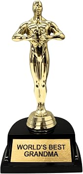 World's Best Grandma 7" Trophy Award - Premium Gift with Weighted Base