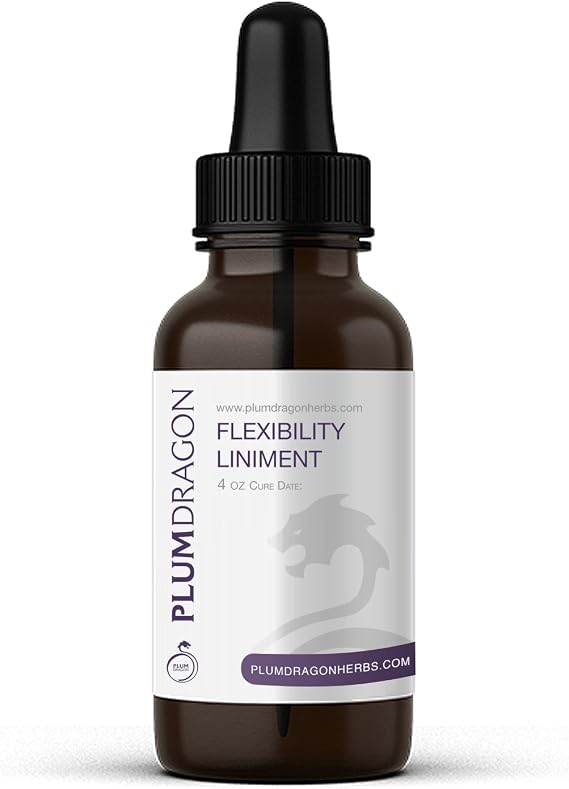 Plum Dragon Herbs Flexibility Liniment | Topical Herbal Holistic Herb 4 oz. Bottle