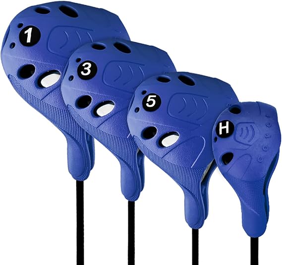 PGM Golf Club Covers, 4pcs Drivers Fairway Woods Hybrid Golf Head Covers with Number, Fit Oversized Right Handed Brands, Easy on Off, Washable