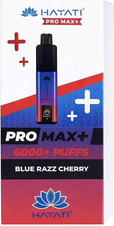 Hayati Ultra Pro Max 6000+ Puffs, Smooth Draw & Long Lasting (Blue Razz Cherry)