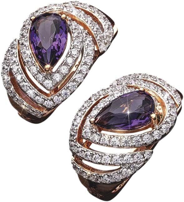 Swirling Amethyst Earrings