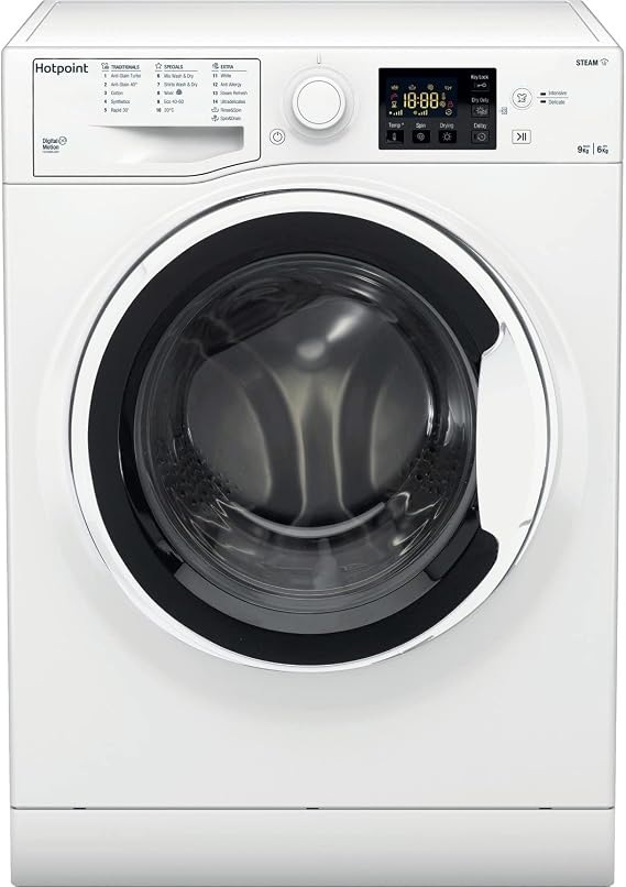 Hotpoint Antistain Washer Dryer - White - 8 kg/6 kg - 1400rpm - D|B Rated - NDB 9635 W UK [Energy Class D]