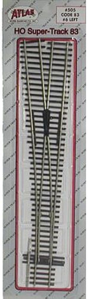 HO Code 83 #6 Left-Hand Super Switch