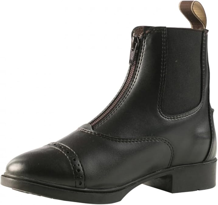 HORZE Wexford Womens' Paddock Boots Synthetic Leather Zip Design Footwear | Durable Horse Riding Boots for Women Equestrian English Style Comfortable Fit for Daily Training Stable Work Lessons