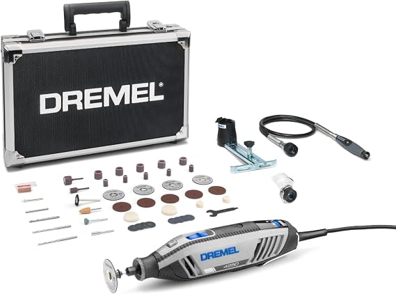 Dremel 4250 Rotary Tool 175 W, Multitool Kit with 3 Attachments 45 Accessories, 175W Motor with Electronic Feedback, Variable Speed 5.000-35.000 RPM