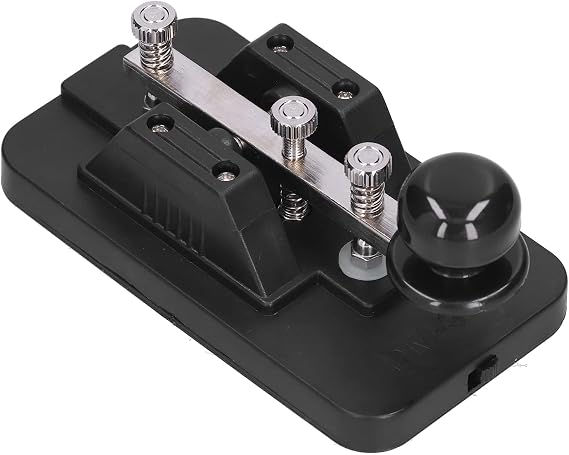 Bter Morse Code Telegraph Key, Professional Morse Code CW Telegraph Straight Key with Buzzer & Voice Prompts, Morse Code Experiment Kit for Physical Teaching, Morse Code Communication