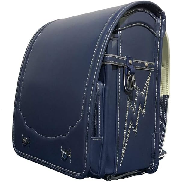 randoseru dark blue school bag japanese fully-automatic backpack boys Senior PU leather light weight