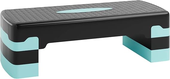 Ultrasport Aerobic Exercise Step Board I Non-Slip, 3-Level Height Adjustable I Fitness Exercise Stepper for Home, Gym Stepboard, Workout Step Bench Platform, 68 x 28 cm, Blue