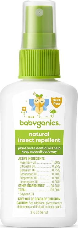Babyganics Insect Spray, 2oz, 1 pack, Made with Plant and Essential Oils, Packaging May Vary